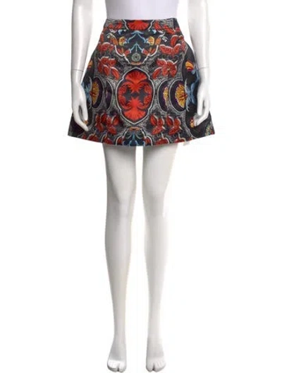 Pre-owned Alice And Olivia Patterned Mini Skirt In Multi
