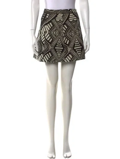 Pre-owned Alice And Olivia Patterned Mini Skirt In Multi