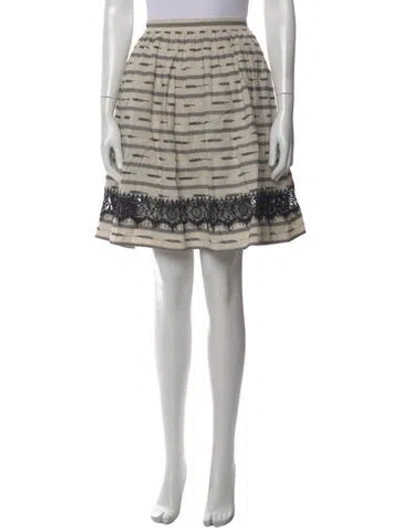 Pre-owned Alice And Olivia Patterned Mini Skirt In Neutral