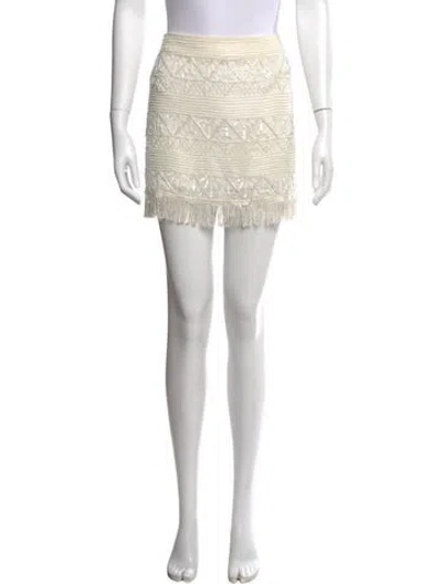 Pre-owned Alice And Olivia Patterned Mini Skirt In Neutral