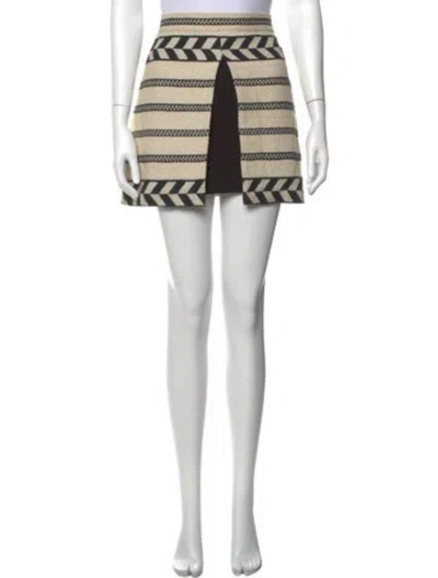 Pre-owned Alice And Olivia Patterned Mini Skirt In Neutrals
