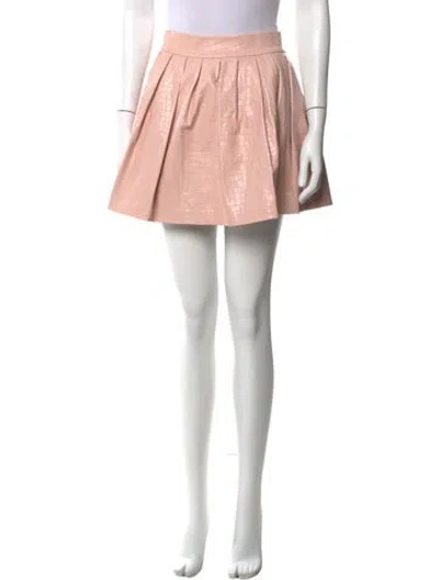Pre-owned Alice And Olivia Patterned Mini Skirt In Pink