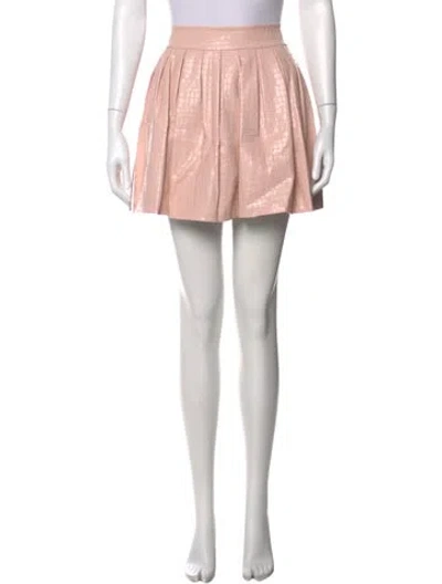 Pre-owned Alice And Olivia Patterned Mini Skirt In Pink