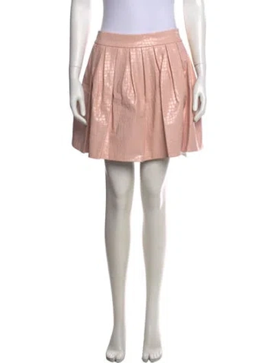 Pre-owned Alice And Olivia Patterned Mini Skirt W/ Tags In Pink