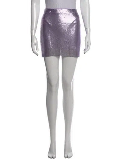Pre-owned Alice And Olivia Patterned Mini Skirt W/ Tags In Purple