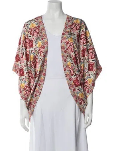Pre-owned Alice + Olivia Patterned Robe In Neutrals