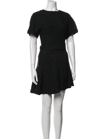 Pre-owned Alice And Olivia Patterned Skirt Set In Black