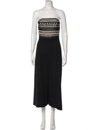 Pre-owned Alice And Olivia Patterned Strapless Jumpsuit In Neutral