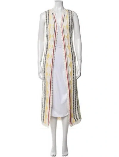 Pre-owned Alice And Olivia Patterned Vest In White