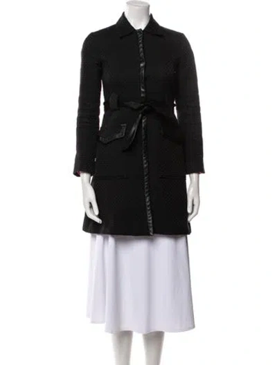 Pre-owned Alice And Olivia Peacoat In Black