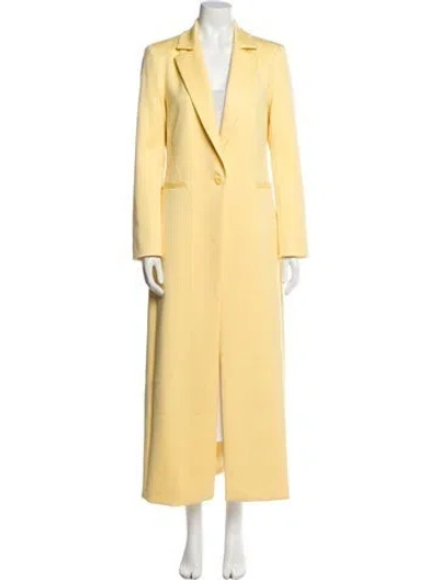 Pre-owned Alice And Olivia Peacoat In Yellow