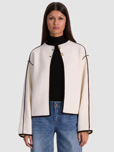 Alice And Olivia Pearson Sweater Jacket In Neutral