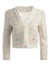 Alice And Olivia Peyton Jacket In Neutrals