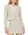Alice And Olivia Peyton Tweed Jacket In Off White