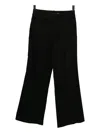 Alice And Olivia Pinstripe Wide-leg Trousers In Black