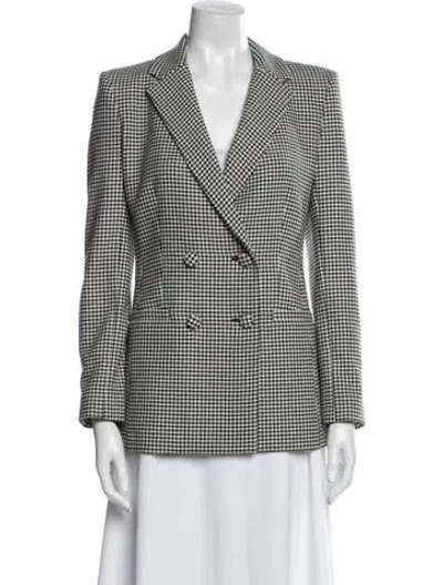 Pre-owned Alice And Olivia Plaid Print Blazer