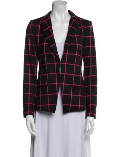 Pre-owned Alice And Olivia Plaid Print Blazer In Multi