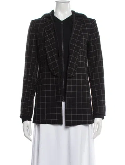 Pre-owned Alice And Olivia Plaid Print Blazer In Multi