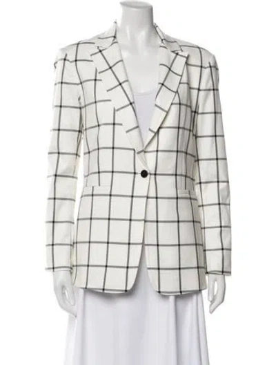 Pre-owned Alice And Olivia Plaid Print Blazer In Multi