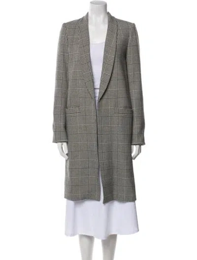 Pre-owned Alice And Olivia Plaid Print Coat In Multi