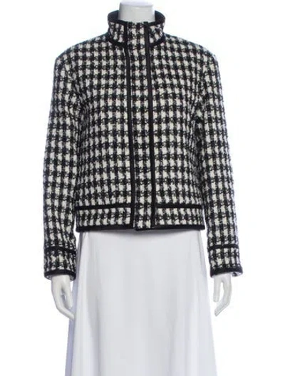 Pre-owned Alice And Olivia Plaid Print Evening Jacket W/ Tags In Multi