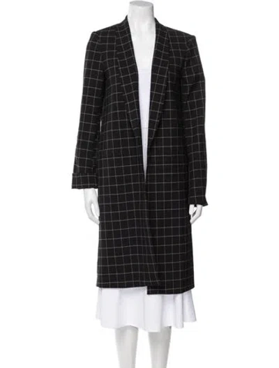 Pre-owned Alice And Olivia Plaid Print Jacket In Black