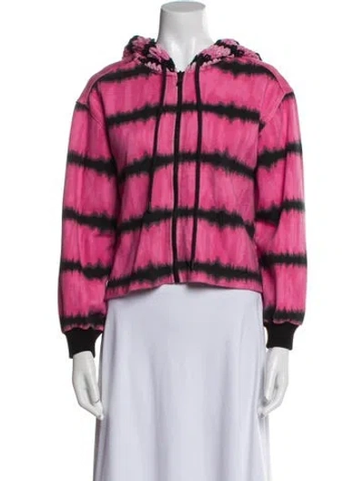 Pre-owned Alice And Olivia Plaid Print Jacket In Pink