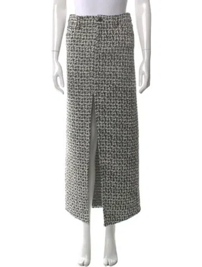 Pre-owned Alice And Olivia Plaid Print Midi Length Skirt In Neutral