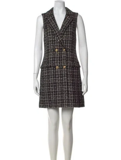Pre-owned Alice And Olivia Plaid Print Mini Dress In Multi