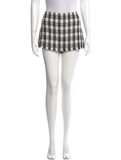 Pre-owned Alice And Olivia Plaid Print Mini Shorts In Multi