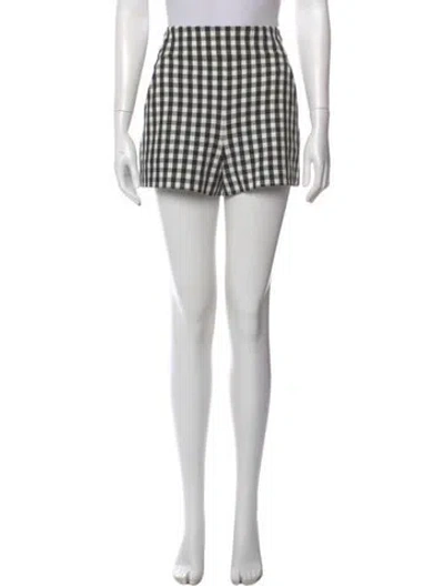 Pre-owned Alice And Olivia Plaid Print Mini Shorts In Multi