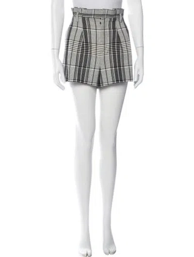 Pre-owned Alice And Olivia Plaid Print Mini Shorts In Multi