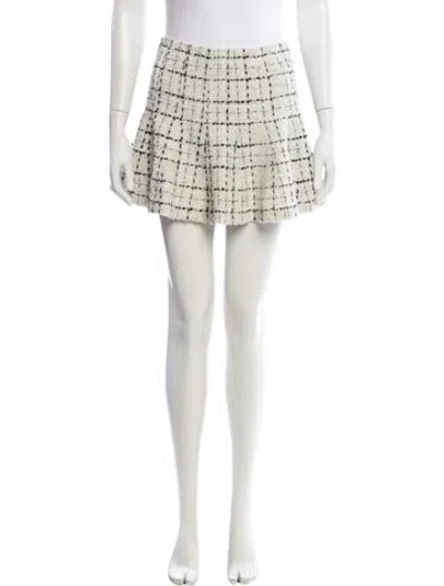 Pre-owned Alice And Olivia Plaid Print Mini Skirt