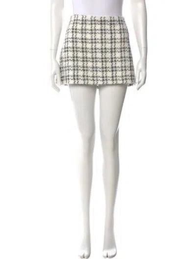 Pre-owned Alice And Olivia Plaid Print Mini Skirt In Multi
