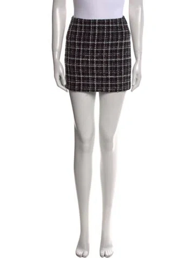 Pre-owned Alice And Olivia Plaid Print Mini Skirt In Multi