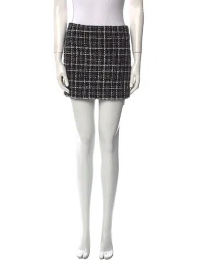 Pre-owned Alice And Olivia Plaid Print Mini Skirt In Multi