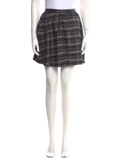 Pre-owned Alice And Olivia Plaid Print Mini Skirt In Multi