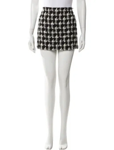Pre-owned Alice And Olivia Plaid Print Mini Skirt In Multi