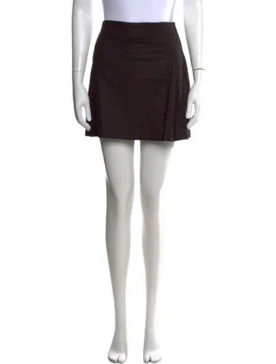 Pre-owned Alice And Olivia Plaid Print Mini Skirt In Multi