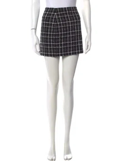 Pre-owned Alice And Olivia Plaid Print Mini Skirt In Multi