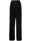 Alice And Olivia Pleat-detail Wide-leg Pants In Black