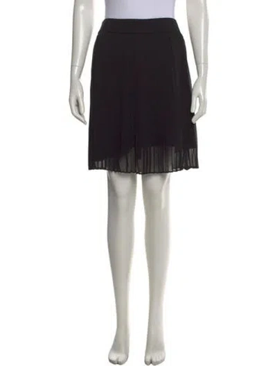 Pre-owned Alice And Olivia Pleated Accents Knee-length Skirt In Black
