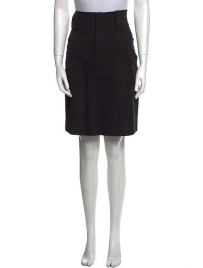 Pre-owned Alice And Olivia Pleated Accents Long Skirt In Black