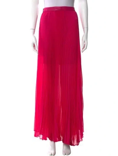 Pre-owned Alice And Olivia Pleated Accents Long Skirt W/ Tags In Pink