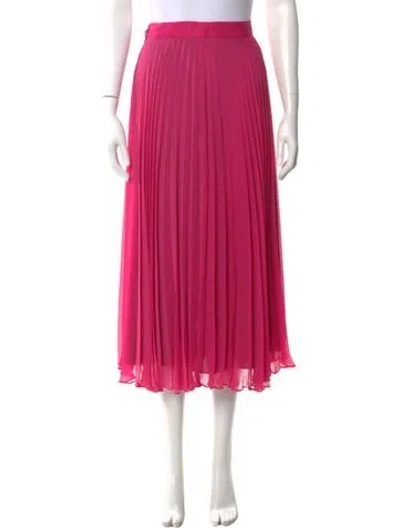 Pre-owned Alice And Olivia Pleated Accents Midi Length Skirt In Pink