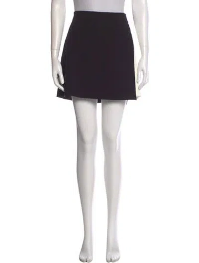 Pre-owned Alice And Olivia Pleated Accents Mini Skirt In Black