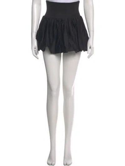 Pre-owned Alice And Olivia Pleated Accents Mini Skirt In Black