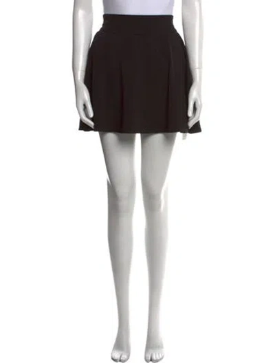 Pre-owned Alice And Olivia Pleated Accents Mini Skirt In Black