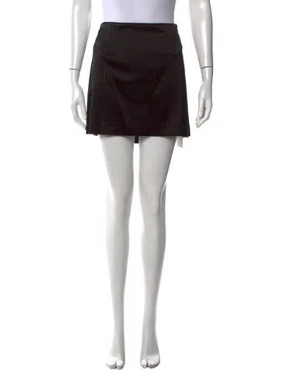 Pre-owned Alice And Olivia Pleated Accents Mini Skirt In Black