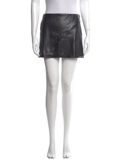 Pre-owned Alice And Olivia Pleated Accents Mini Skirt In Black